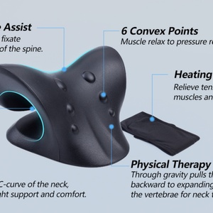 Neck Massage for Neck Pain Relief, Heated Cervical Traction Device with <b>Heating</b> Pad, Neck &Shoulder Massage Pillow Stretcher - Product Image 2