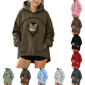<span class=keywords><strong>Felpa</strong></span> <span class=keywords><strong>con</strong></span> <span class=keywords><strong>Cappuccio</strong></span> e Tasca a Forma di Gatto per Donne, Maglione Interattivo a Maniche Lunghe <span class=keywords><strong>con</strong></span> Tasca a Testa di Gatto - Product Image 1