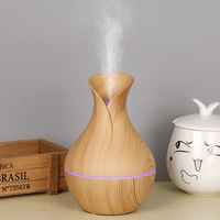Offre Spéciale Humidificateur Ultrasonique 200ML à Grain de Bois pour Voiture et Maison avec Hygrostat, Faible Bruit, Portable USB et Brume Froide Intelligente