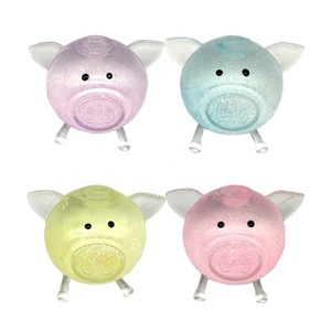 2023wholesale 5.5CM Creative Jin Fen Zhu Tou Water <b>Ball</b> White Collar Relief Decompression Rebound Children's Toys Birthday Gifts - Product Image 2
