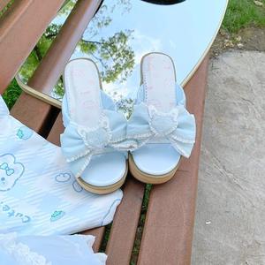 Nuevas Sandalias Estilo Japonés Mary Jane Antideslizantes con Suela Gruesa y Lazo Decorativo, Zapatos de Playa con Patrón de Madera, Zuecos de Madera, Pantuflas COS - Product Image 3