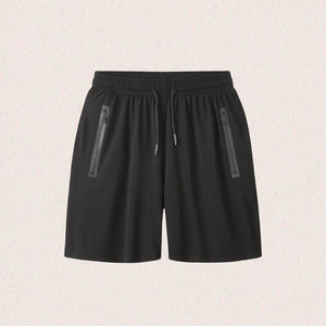 Pantalones Cortos Casuales de Verano, Otoño e Invierno para Hombre, Tejido Sólido, Delgado, Estilo Urbano, Holgado, Talla Grande, Recto, Transpirable, de Malla, de Secado Rápido - Product Image 3