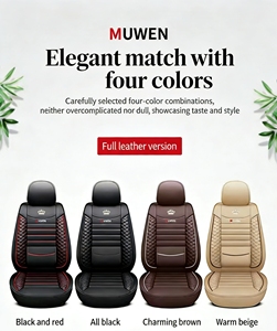 Full Leather Sports Style 5-Piece Car Seat Covers - All Season