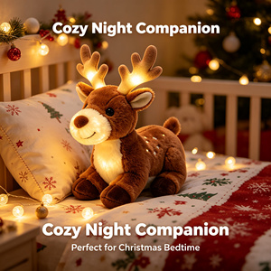 Peluche Écologique Lumineuse Sans Fluorescentes en Forme <span class=keywords><strong>d</strong></span>'Élan, Lavable en Machine, Douce pour la Peau, Idéale pour les Boutiques de Maternité et les Lots Cadeaux de Noël - Product Image 6