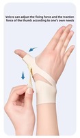 Funda de Muñeca Deportiva Cómoda, Delgada, Transpirable y Ajustable con Soporte Fijo para la Articulación del Pulgar, para Mano Derecha o Izquierda