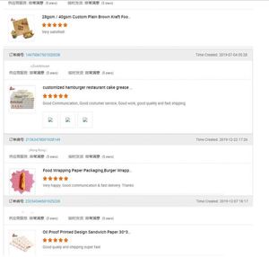 กระดาษห่อแฮมเบอร์เกอร์ขายส่ง ออกแบบและขนาดตามสั่ง เคลือบ PE กระดาษห่อแซนวิช เกรดอาหาร - Product Image 5