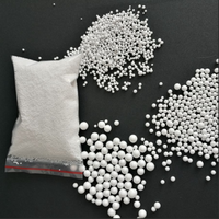 Perles d'EPS ignifuges F302, résine d'EPS vierge, matière première plastique pour blocs de mousse, isolation et emballage