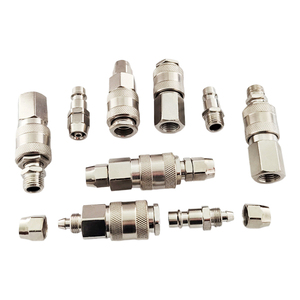 Комплект быстроразъемных соединений для пневматических шлангов европейского стандарта, промышленного типа, для компрессоров, с гладким высоким давлением - Product Image 1