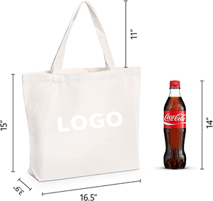 Sacs fourre-tout en coton bio recyclé, écologiques, personnalisés avec logo, pour la promotion en gros, sacs de courses en toile - Product Image 2
