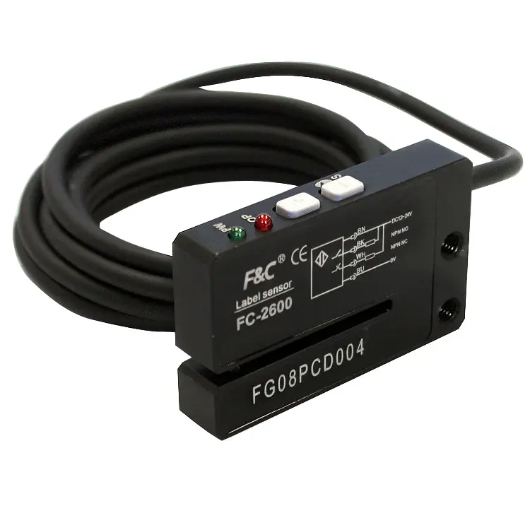 FC-2600 fotoelektrik etiketleme sensörleri çatal şekilli İçin uygun otomatik paketleme makinesi, etiketleme makinesi sistemi