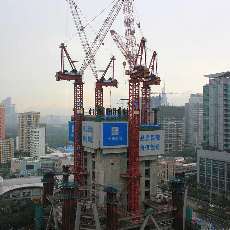 IHURMO kustom Cina 120m 200m tinggi hoist luffing luff-jib menara derek untuk port