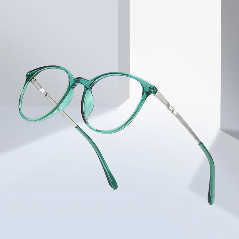 2021 Wholesale Price Vintage Retro Blue Light Blocking Glasses Round Reading Glasses Clear Lenses Eyeglass Frame Optical