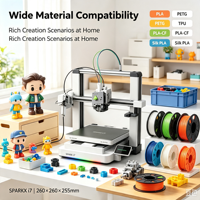 Imprimante 3D Creatily Sparkx I7 haute vitesse, multicolores, PLA, nivellement automatique, fabrication de modèles industriels FDM