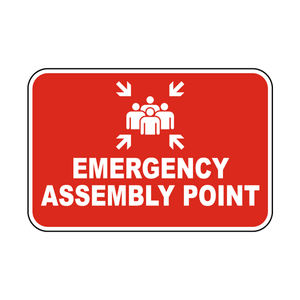 لوحة تحذير السلامة العاكسة من الالومنيوم تصلح لوضع نقاط التجميع ومنطقة الإخلاء الامنية - Product Image 3