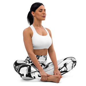 Leggings a Compressione Senza Cuciture - Pantaloni Yoga a Vita Media con Arricciatura in Spandex e Nylon - Product Image 5