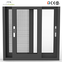 Ventanas Corredizas de Doble Acristalamiento NFRC USA Project, Vidrio Low-E, Ventana Corrediza de Aluminio con Rotura de Puente Térmico y Mosquitera