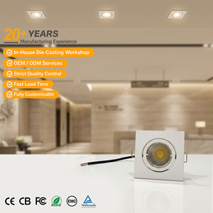 Faretto <span class=keywords><strong>LED</strong></span> COB Quadrato da Incasso Moderno 5W, Alta Resa Cromatica, Ultra Sottile, Luce da Soffitto in Metallo, 4000K Bianco Caldo, Dimmerabile e Antiabbagliamento - Product Image 1