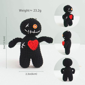 2025 Großhandel Häkeln Gestrickte Voodoo Puppe Gruselige Halloween Ghost Face Gefüllte Tatty Puppe Textil & Stoff Handwerk - Product Image 5