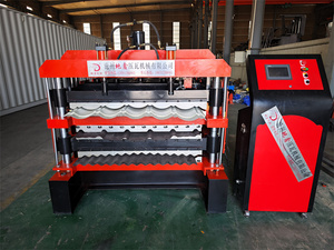 0,18 Full Hard Ibr y <span class=keywords><strong>Corru</strong></span> Roof Panel Máquina formadora de rollos Máquina para fabricar láminas para la fábrica DiXin de Sudáfrica - Product Image 4