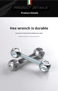 Clé hexagonale multifonction pour réparation de vélos, clé à trous en forme d'os de chien, accessoires d'outils en gros - Product Image 6