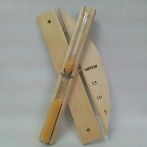 Minuterie moderne de 15 minutes pour sauna à vapeur sèche Minuterie de sable <span class=keywords><strong>en</strong></span> pin pour améliorer l'expérience de la salle de sauna <span class=keywords><strong>en</strong></span> acrylique pour 2 personnes - Product Image 1