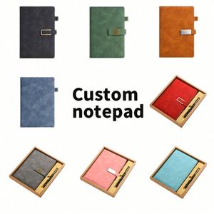 Custom A5 Softcover PU Leather Note <b>Book</b> Promotional Business Office Notebook With Logo - Product Image 3