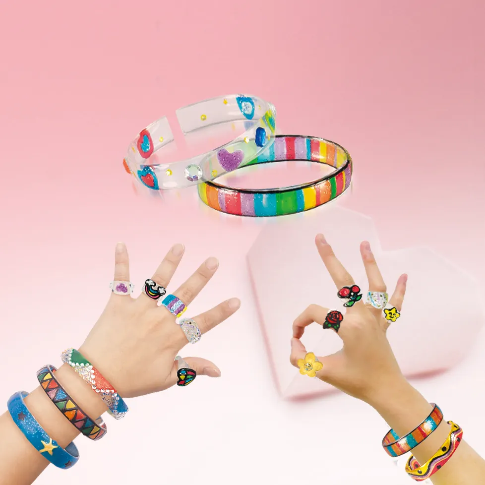 Ebayro-Kit de fabrication de bijoux faits à la main, ensemble de Bracelets ajustables pour filles, cadeau de bijoux artisanaux