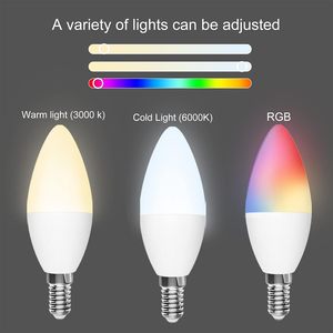 Thông minh LED bóng đèn E14 E27 5 Wát Alexa/googlehome/Wifi Dimmable RGB nến ánh sáng điện thoại kiểm soát LED bóng đèn cho Nhà/nhà bếp/phòng ngủ - Product Image 6