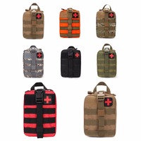 Sac de premiers secours tactique Oxford à fermeture éclair, grande capacité, cadre externe, style vintage camouflage, pochette médicale tendance