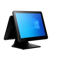 Caisse enregistreuse tactile tout-en-un Junrong pour la restauration, les supermarchés et les salons de thé, avec double écran, système de paiement POS, Windows intelligent RS609P