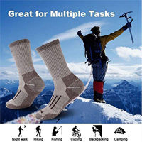 Chaussettes de randonnée en laine mérinos d'hiver avec tissu éponge épais, chaudes, respirantes, chaussettes de sport pour la randonnée, l'alpinisme, le trekking