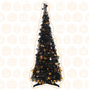 2024 new indoor holiday party decorations PVC automatic Christmas tree Halloween themed Christmas Tree