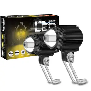 Yosovlamp Motorcycle LED headlights 12W explosive flash spot light 3000LM white yellow dual color headlights