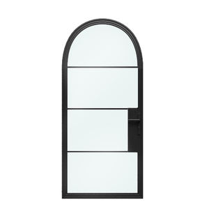 Charnière de <span class=keywords><strong>porte</strong></span> en acier décorative sur mesure, en forme d'arche, pour <span class=keywords><strong>porte</strong></span> en verre de sécurité, pour <span class=keywords><strong>porte</strong></span> en fer forgé, <span class=keywords><strong>cadre</strong></span> en acier noir, <span class=keywords><strong>porte</strong></span> battante - Product Image 3