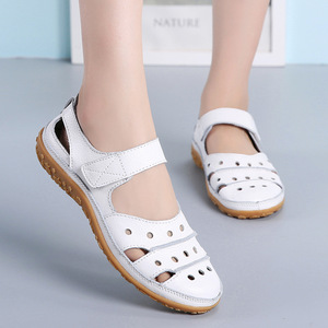 Sandales de plage pour femmes, mode féminine décontractée, bout ouvert, talons compensés de 2,5 cm, sandales d'été rétro pour femmes - Product Image 1