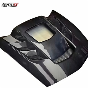 Nuovo Cofano in Fibra di Carbonio di Alta Qualità Nero per Chevrolet <span class=keywords><strong>Corvette</strong></span> C7, Stile Trasparente Modificato, Tessitura 3K/6K/12K, Adattabilità Universale - Product Image 1