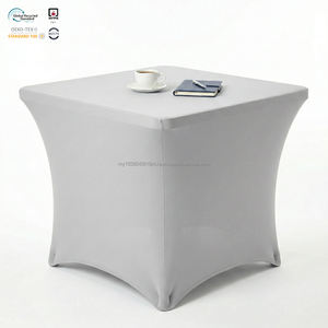 Funda de Mesa Redonda de Spandex No Transparente Color Marfil de 60 Pulgadas, Impermeable, Ecológica y Elástica para Fiestas y Bodas - Product Image 1