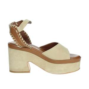 Sandalias de Tacón para Mujer Janet & Janet J-154 Beige con Plataforma y Correa en el Tobillo - Product Image 4