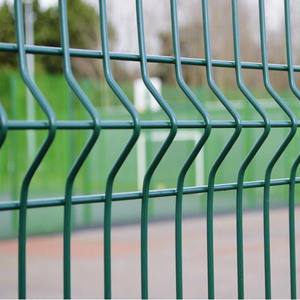 Treillis métallique soudé vert en polyester galvanisé enduit de poudre 3d en V à usage de parc de jardin - Product Image 1