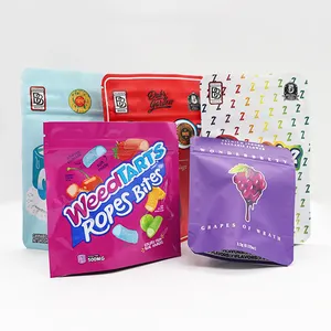 100pcs Resealable Mylar Packaging Bag Small Business Supplies Candy Sample Freshie Jewelry Bracelet Zipper Zip Package Pouch Bag