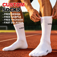 Chaussettes de sport respirantes et légères, personnalisables, vierges ou avec logo imprimé, anti-transpiration, pour écoles, clubs et équipes