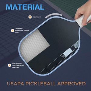 Raquette de pickleball professionnelle en fibre de carbone USAPA Approved Pro V T700 avec noyau en nid d'abeille en polypropylène <span class=keywords><strong>pour</strong></span> un spin et une cohérence ultimes - Product Image 2