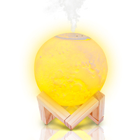 Meilleure vente lampe de lune 3D veilleuse LED humidificateur usb charge huile essentielle diffuseur d'arôme d'air à ultrasons pour brumisateur