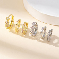 Resoul 14k Vergoldete Messing-Ohrringe Zirkon-Schmetterling Huggie-Ohrringe Designer-Modeschmuck für Frauen