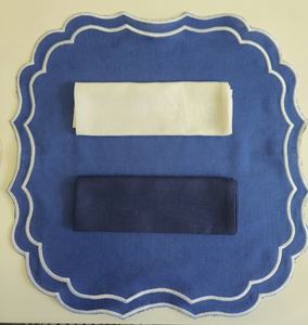 ผ้าเช็ดปากขอบผ้าลินินปักลายเป็น100% ฝรั่งเศส - Product Image 5