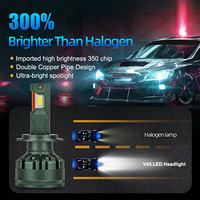 Faros LED V45 de 100W y 20000LM, H11 H7 LED 9006, Accesorios para Auto, 360 12v H15, Kit de Luces y Focos 9005 H4, Bombilla para Auto