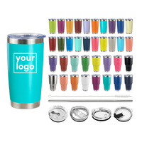 Gobelets isothermes en acier inoxydable personnalisés en gros, tasses à café en vrac de 20 oz, tasses à café de voyage avec couvercle coulissant