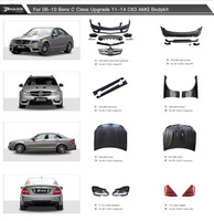 Kit Completo de Conversión Exterior para Mercedes Benz Clase C W204 2008-2010, Actualización al Diseño C63 AMG
