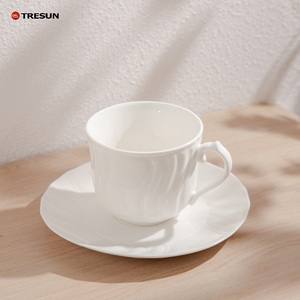 Vajilla Clásica de Porcelana Blanca Ecológica con Diseños Personalizables, Logotipos y Formas Florales, Platos de Cerámica - Product Image 5