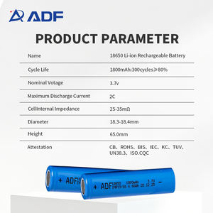 <span class=keywords><strong>18650</strong></span> <span class=keywords><strong>3.7v</strong></span> 1800mah סוללת ליתיום יון סוללות פריקה גבוהה <span class=keywords><strong>18650</strong></span> תאי סוללה יולי - Product Image 3